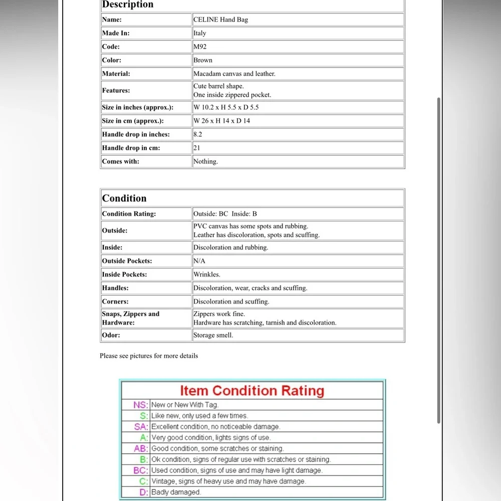 Celine Brown and Tan Shoulder Bag - Picture 16 of 16